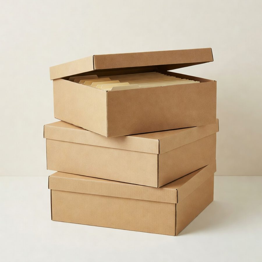 Archívny box s vekom (balenie 3 ks)